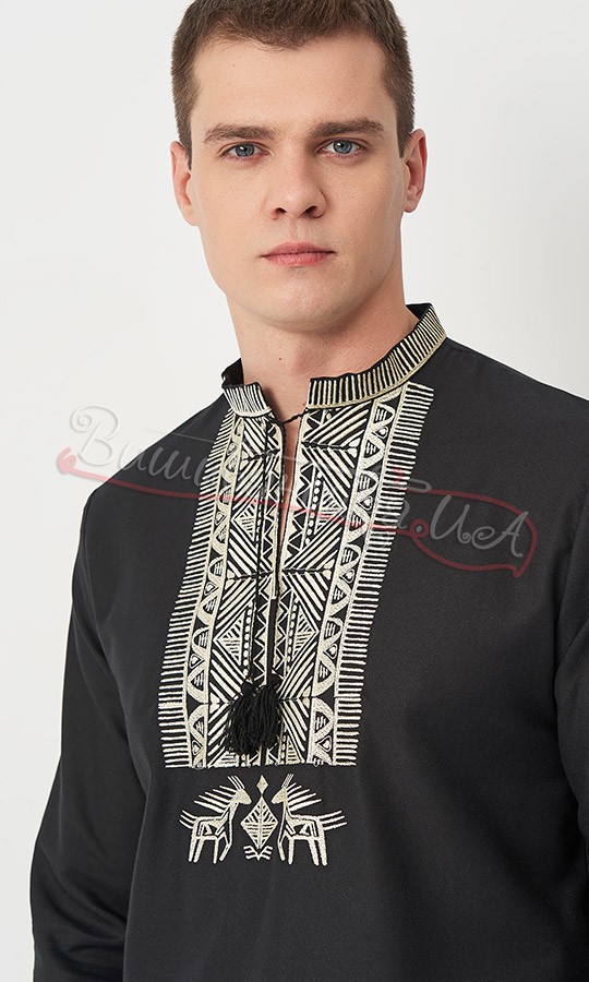 Вишиванка з узором бежевого кольору 645-6 - фото 3 vishivano4ka.com.ua