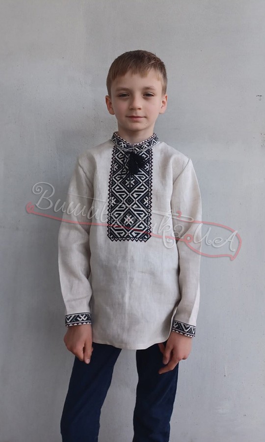 Вишиванка для хлопчика на льоні 7010 - фото 1 vishivano4ka.com.ua