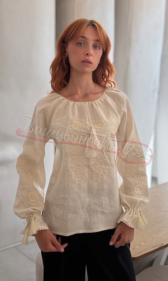 Вышитая блуза из льна 524-1 - фото 1 vishivano4ka.com.ua
