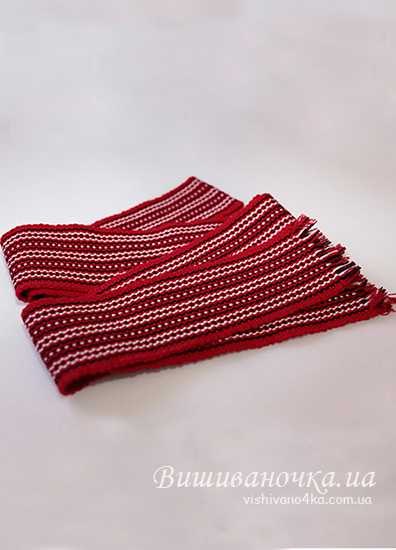 Пояс красный тканый, для взрослых 0001 - фото 1 vishivano4ka.com.ua