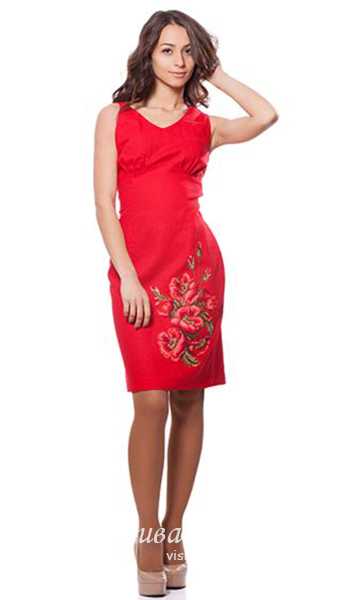 Женское платье с вышивкой СЛ 067ч - фото 3 vishivano4ka.com.ua