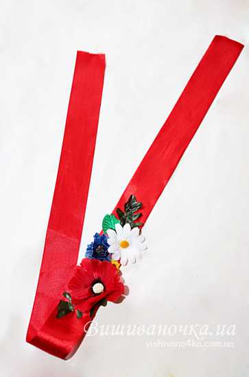 Стрічечка червона, для дівчаток - фото 1 vishivano4ka.com.ua