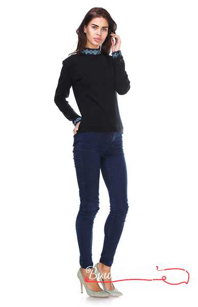 Гольф с вышивкой, трикотаж 5101 - фото 4 vishivano4ka.com.ua