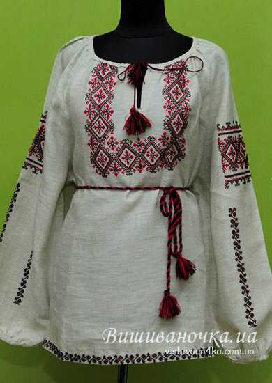 Женская блузка вышиванка на льне ЖклД014 - фото 1 vishivano4ka.com.ua