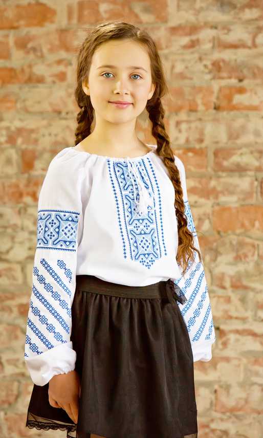 Купить блузку с вышивкой для девочки
